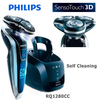 Philips RQ1280CC Self-Cleaning SensoTouch Wet-Dry shaver with GyroFlex 3D shaving head