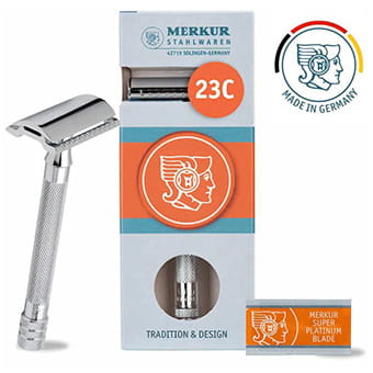 Merkur 23C Long Handle Double Edge Safety Razor in Chrome